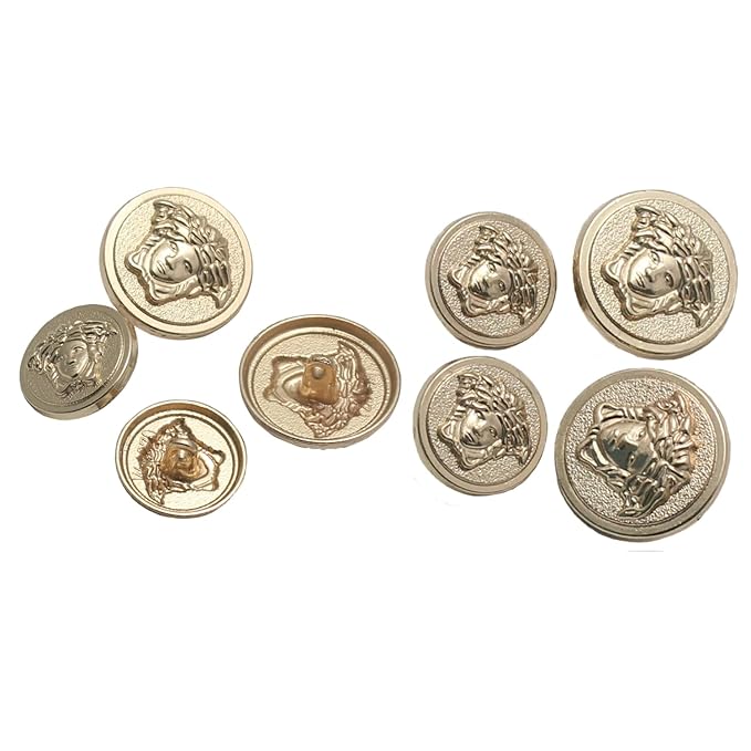 Medusa Metal Shank Buttons(Pack of 8 Buttons)