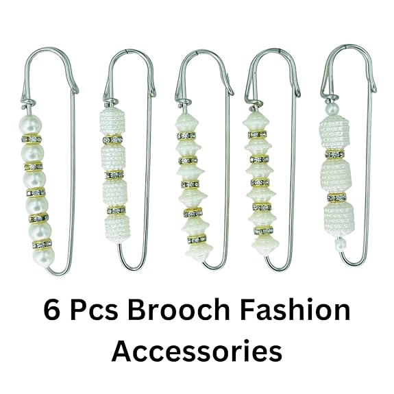 Unisex Pearl Rhinestone Safety Brooch Pins For Sweater Shawl Clips Collar Corsage Jewelry Shawl Buckle Scarf Scarves Clasp Clips Accessories for Lady Girls