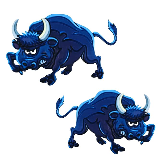 Charging Angry Blue Bull Heat Transfer Pvc Patch