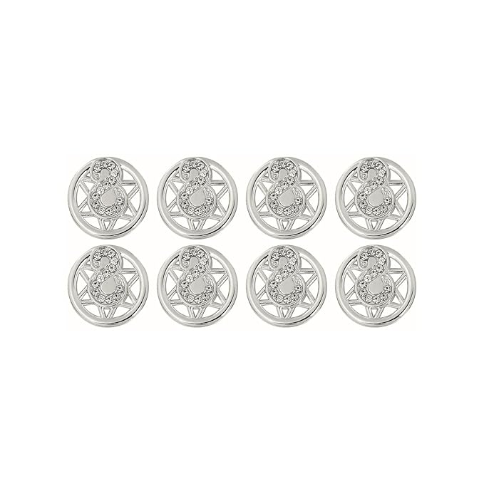 Ornate Star Crystal Metal Buttons