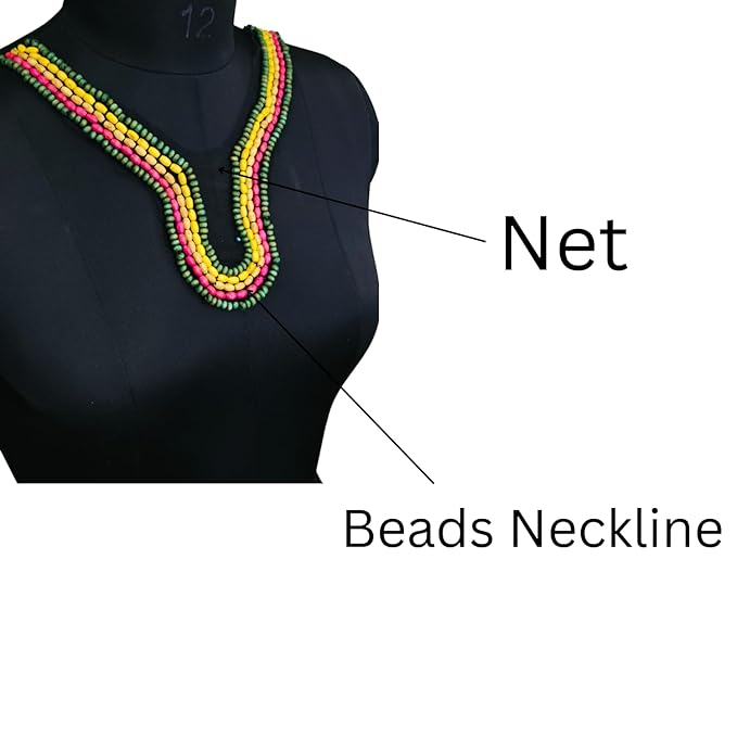 Multicolor Beaded Necklines