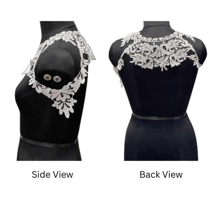 Shoulder Drop Dyeable Lace Scoop Neckline Patch