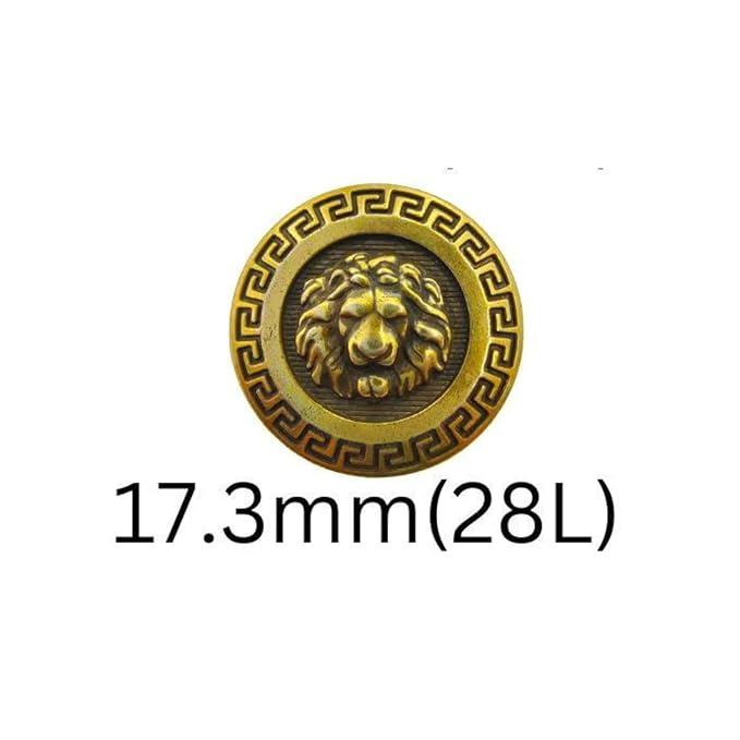 3D Lion Antique Face Metal Shank Buttons for Stylish Look Shirt Button