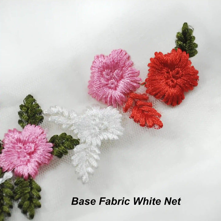 Multi Color Embroidered Floral Patch