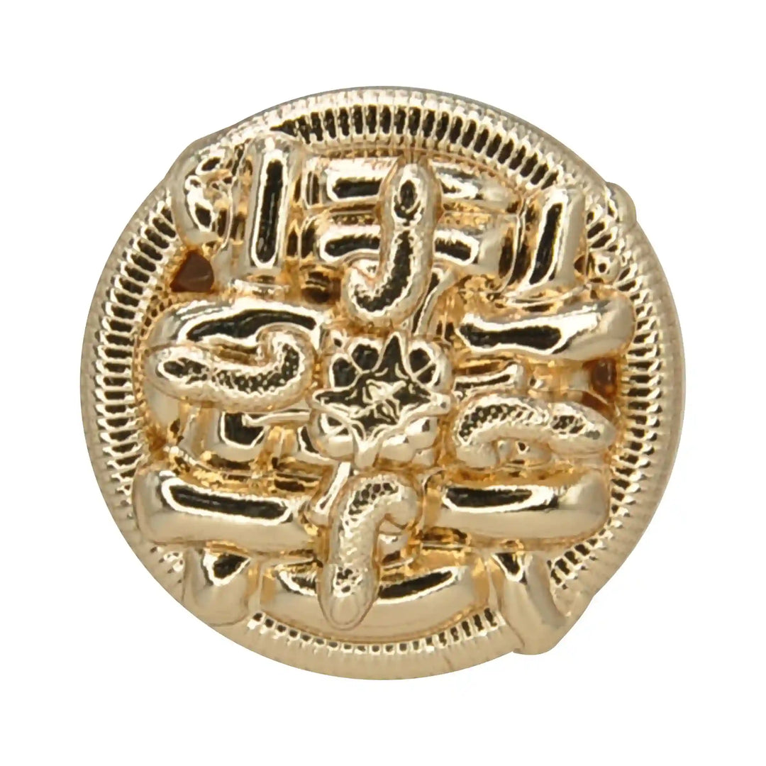 Sculpted Abstract Monogram Metal Button | 15mm(24L), 18mm(28L) & 23mm(36L)
