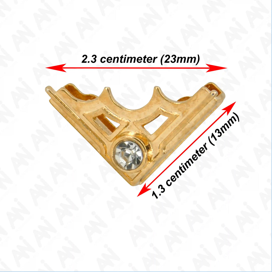 Diamond-Studded Crystal Designer Collar Stays | 6 Pieces