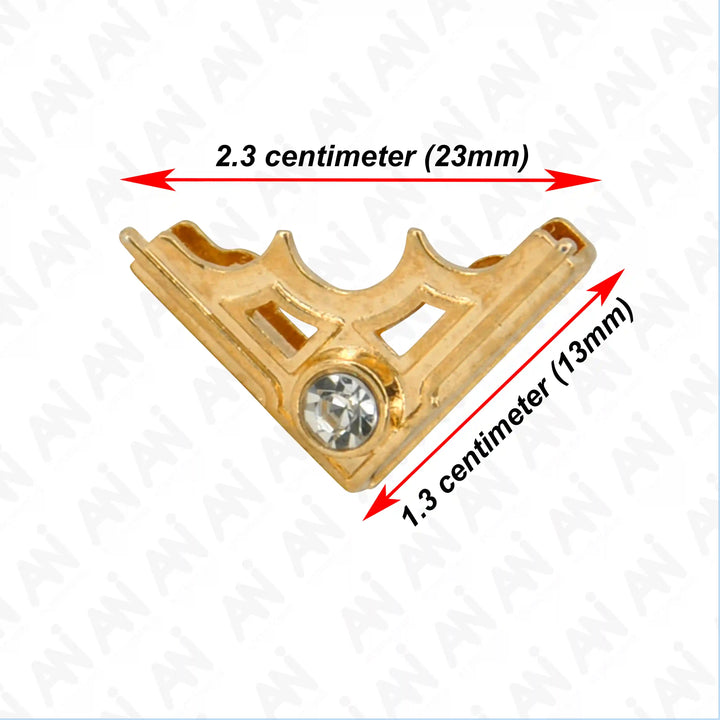 Diamond-Studded Crystal Designer Collar Stays | 6 Pieces