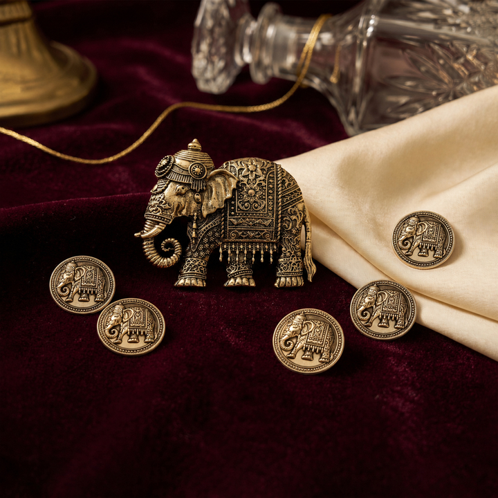 Combo Pack Elephant Brooch & Elephant Buttons