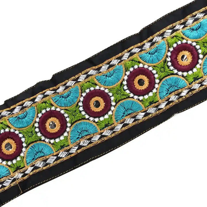 Thread and Mirror Work Lace | 2 Meters
