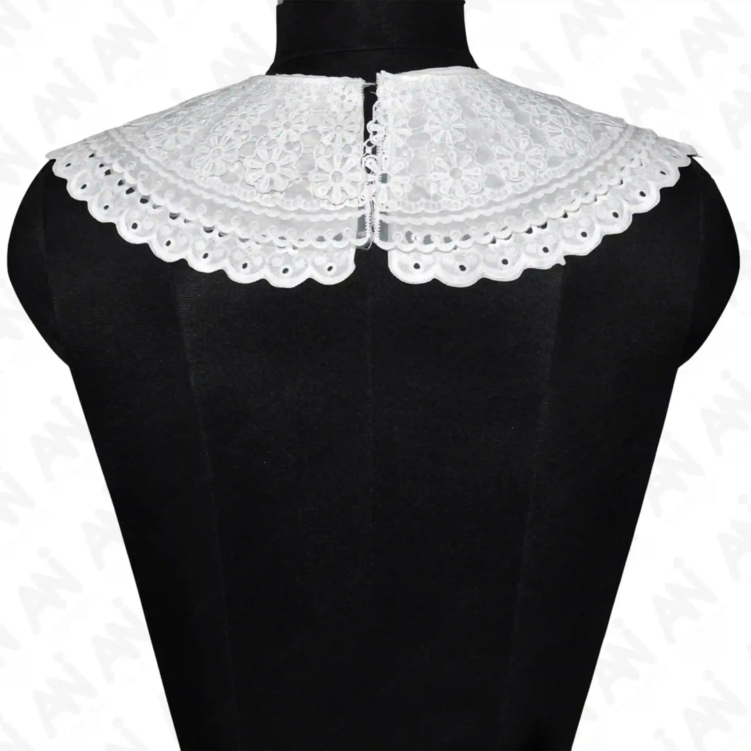 Scalloped Edge Lace Neck Collar