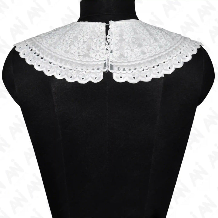 Scalloped Edge Lace Neck Collar