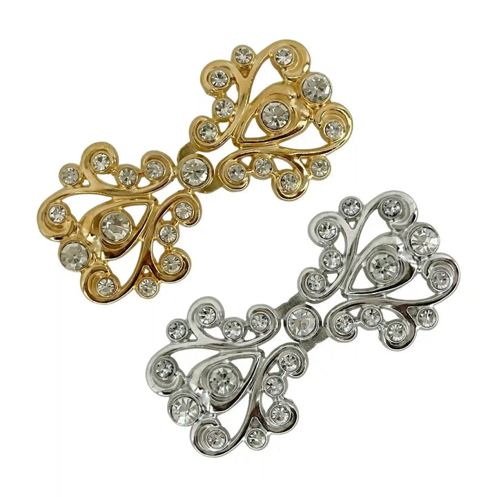 Victorian-Inspired Rhinestone Frog Closure Buttons