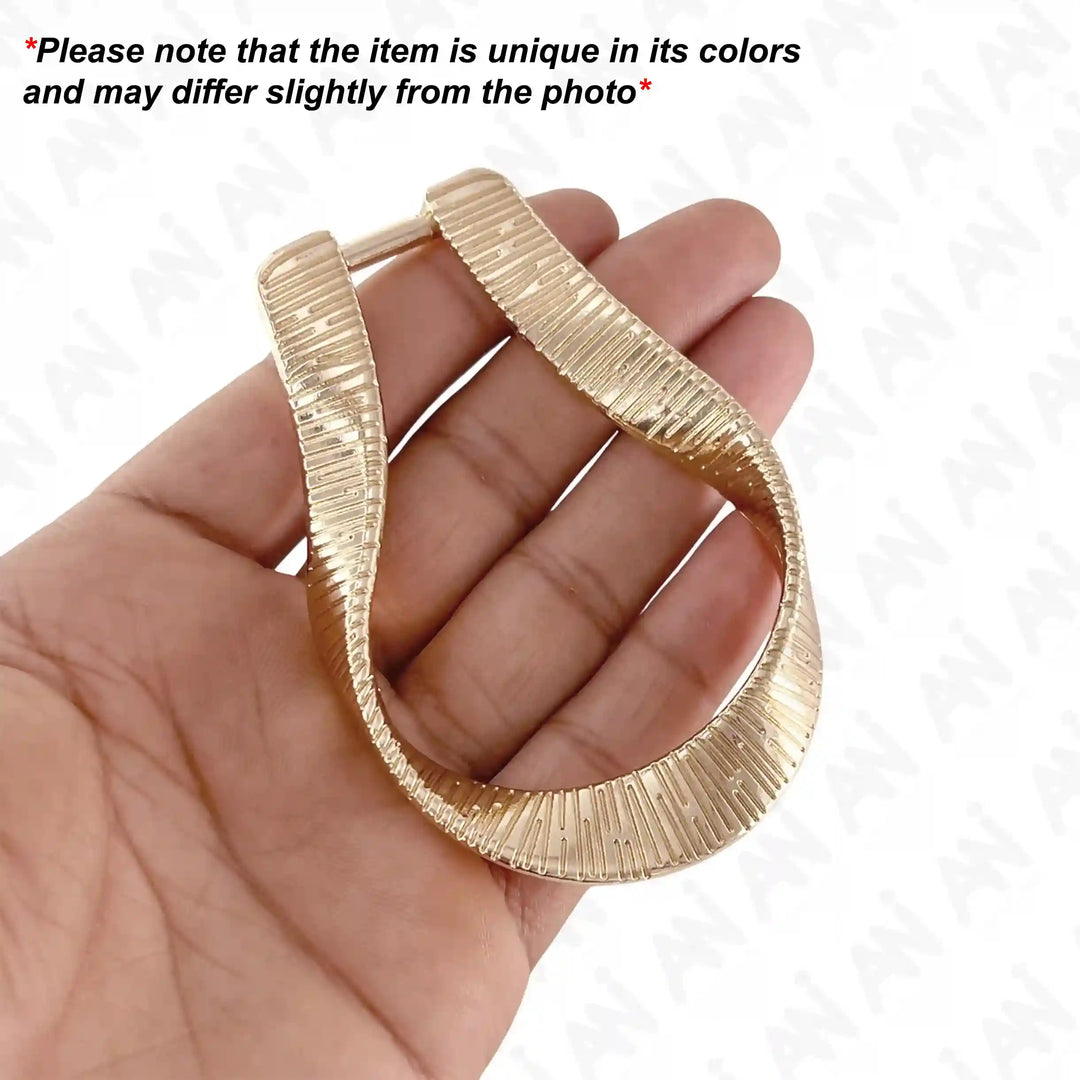 Ani Accessories Ember Weave Gold Buckle on the palm  with caution of product slightly differ from the image.