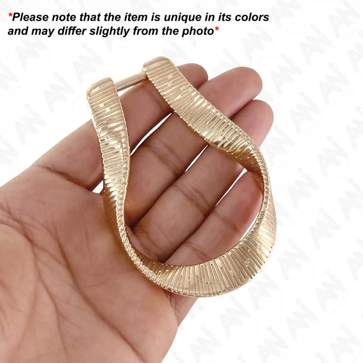 Ani Accessories Ember Weave Gold Buckle on the palm  with caution of product slightly differ from the image.