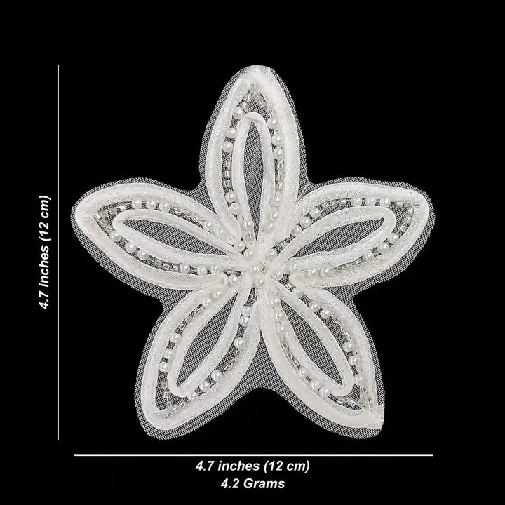 Double Daisy Beaded Organza Stem
