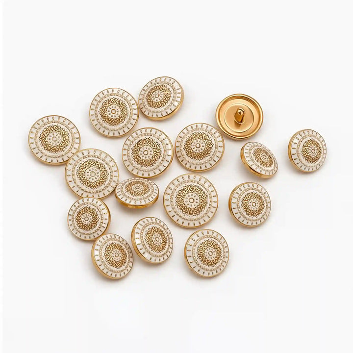 Royal Mandala Chakra Enamel Button