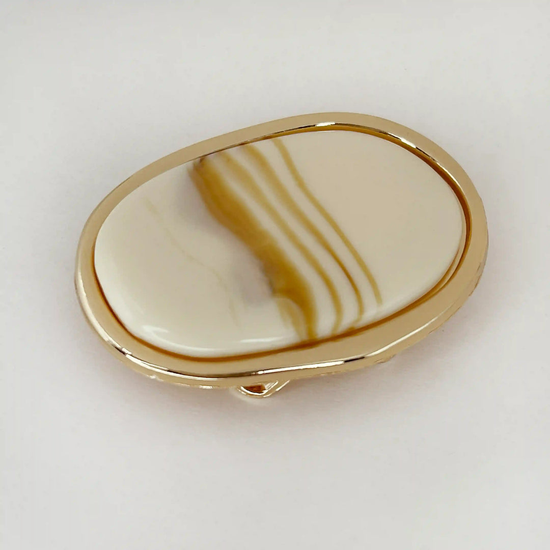 Vintage Marble Oval Buckle