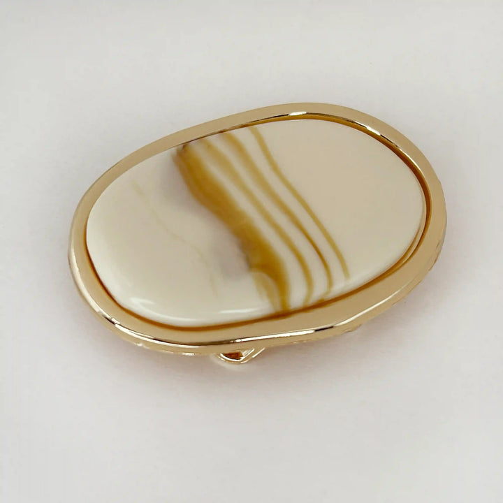 Vintage Marble Oval Buckle