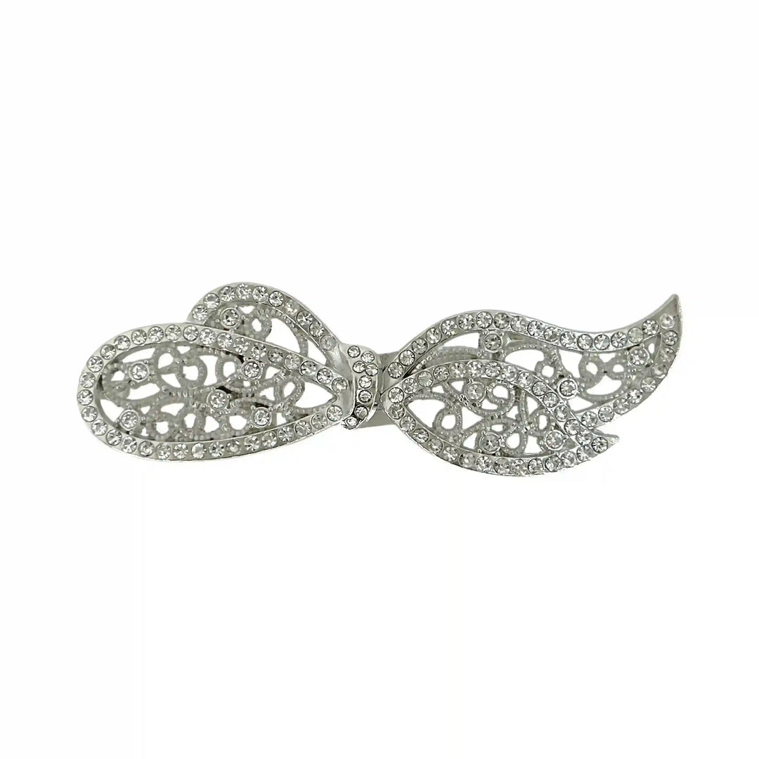 Crystal-Encrusted Filigree Metal Frog Closure Buttons