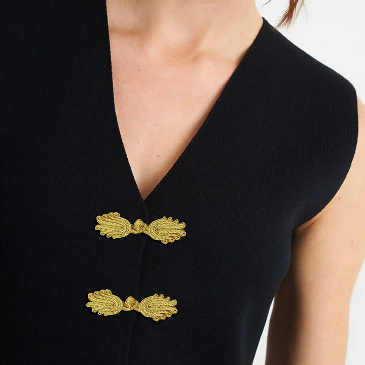 Metallic Lurex Thread Knot Buttons