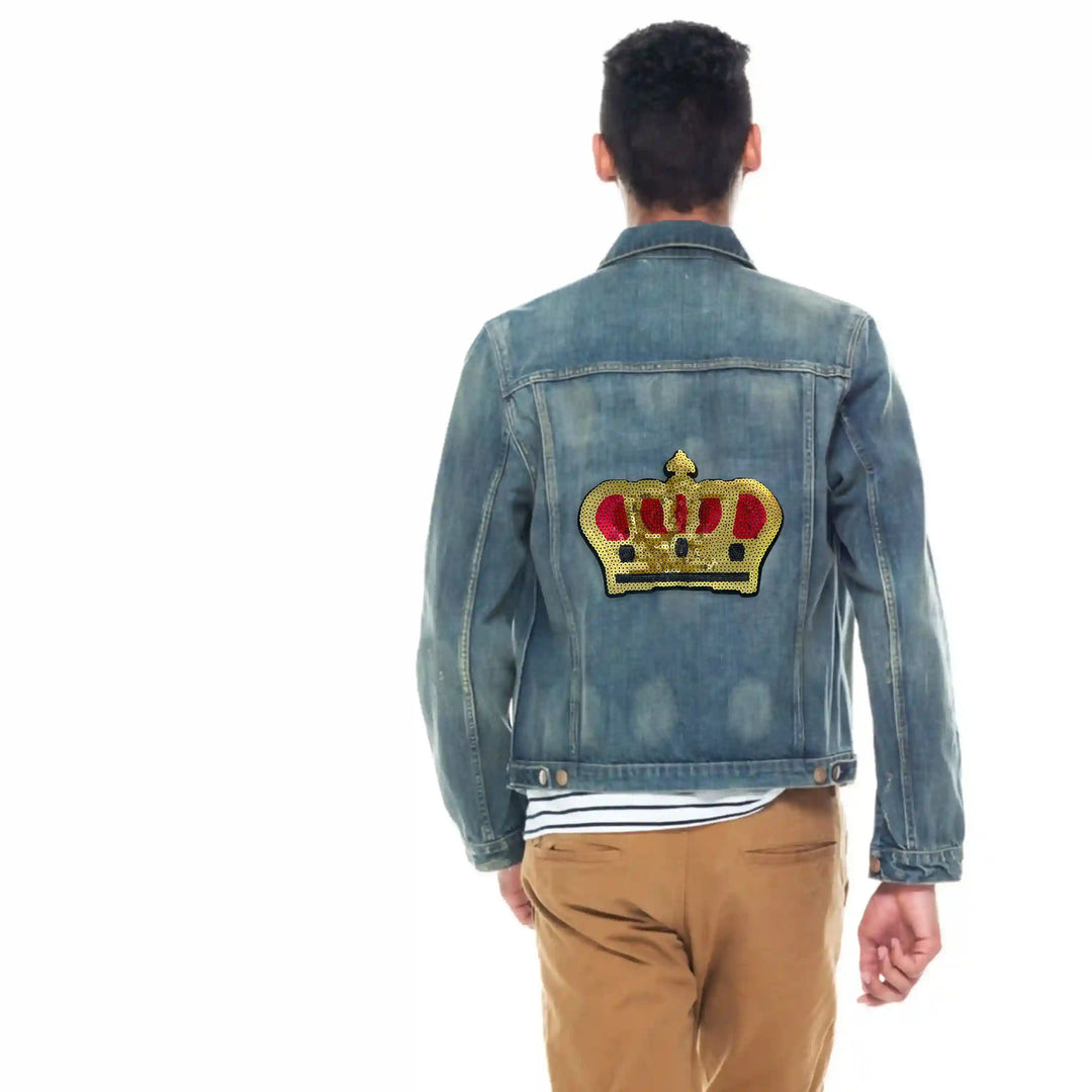 Sequin Crown Sew Patch