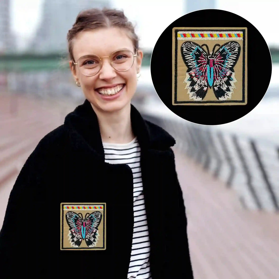 Embroidered Butterfly Patch