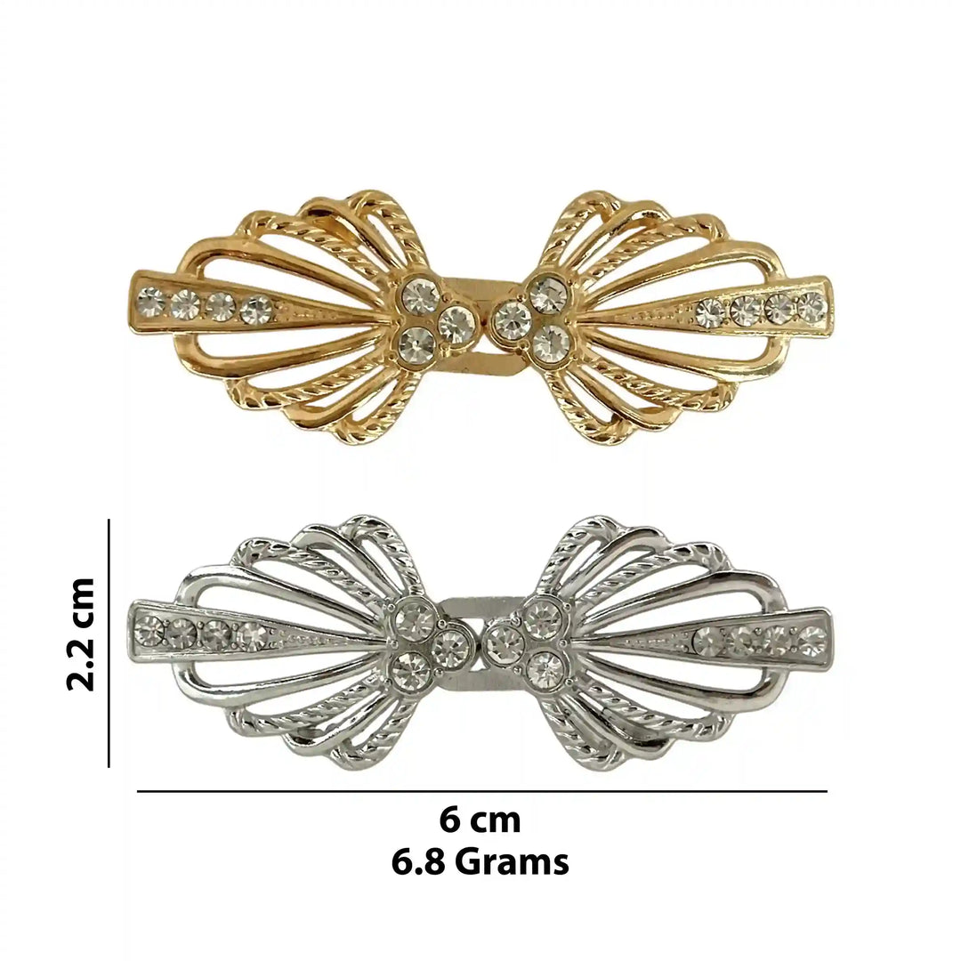 Bow Style Rhinestone Frog Closure Buttons