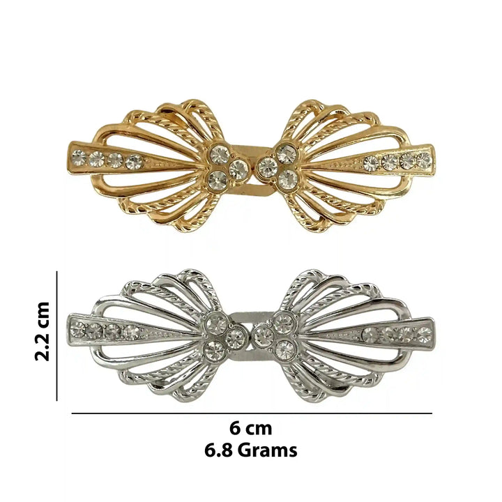 Bow Style Rhinestone Frog Closure Buttons