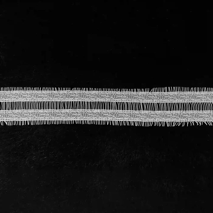 Geometric Ladder-Stitch Lace Trim