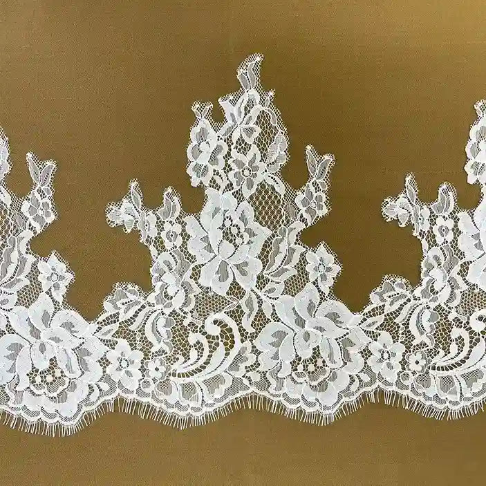 Asymmetrical Floral Chantilly Lace Bodice