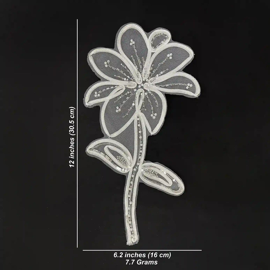 Floral Pearl Beads Patch