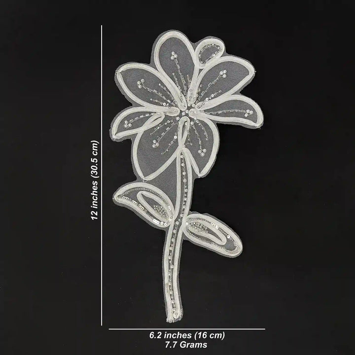 Floral Pearl Beads Patch