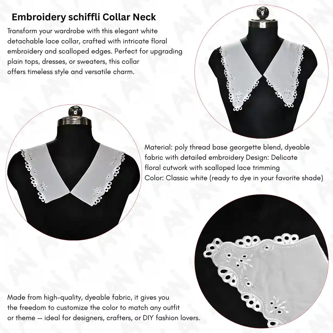 Broderie Anglaise V-Neck Trim