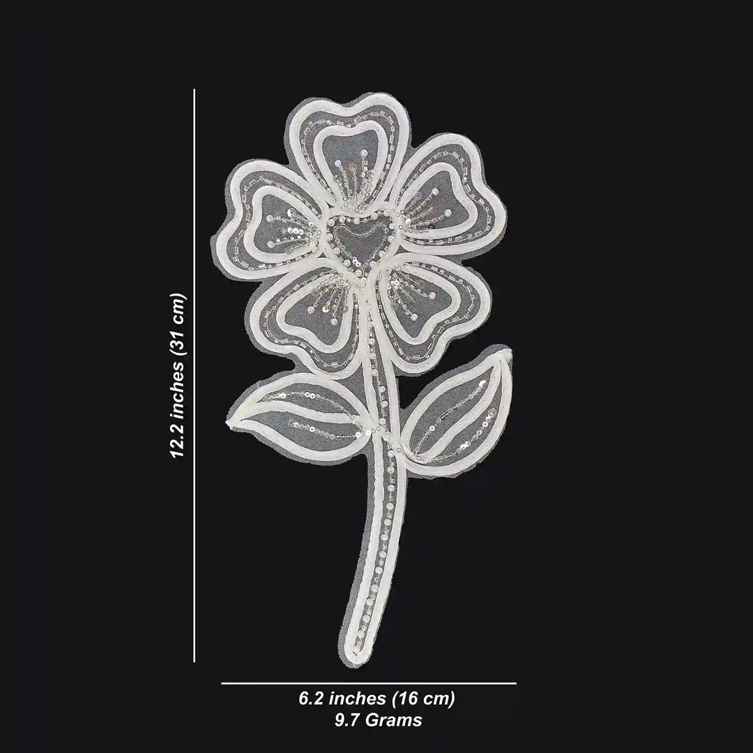 Luxury Sunflower Beaded Botanical Appliqué