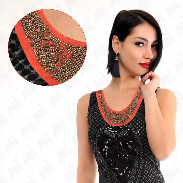 Beaded Stylish Neckline