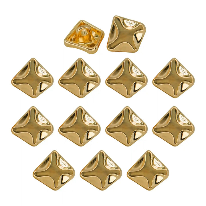 Rounded Square Metal Buttons