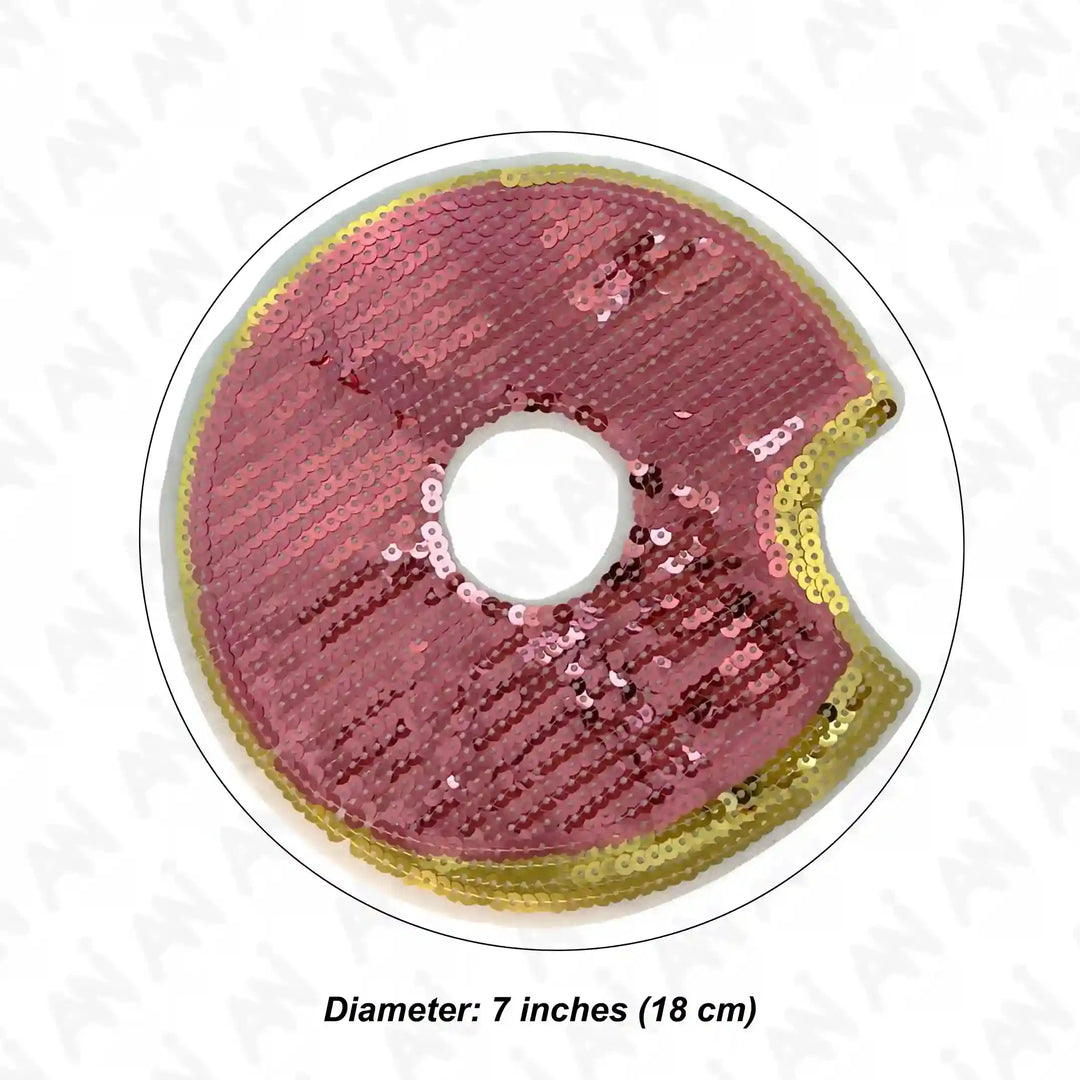 Pink Sequins Donut Patch