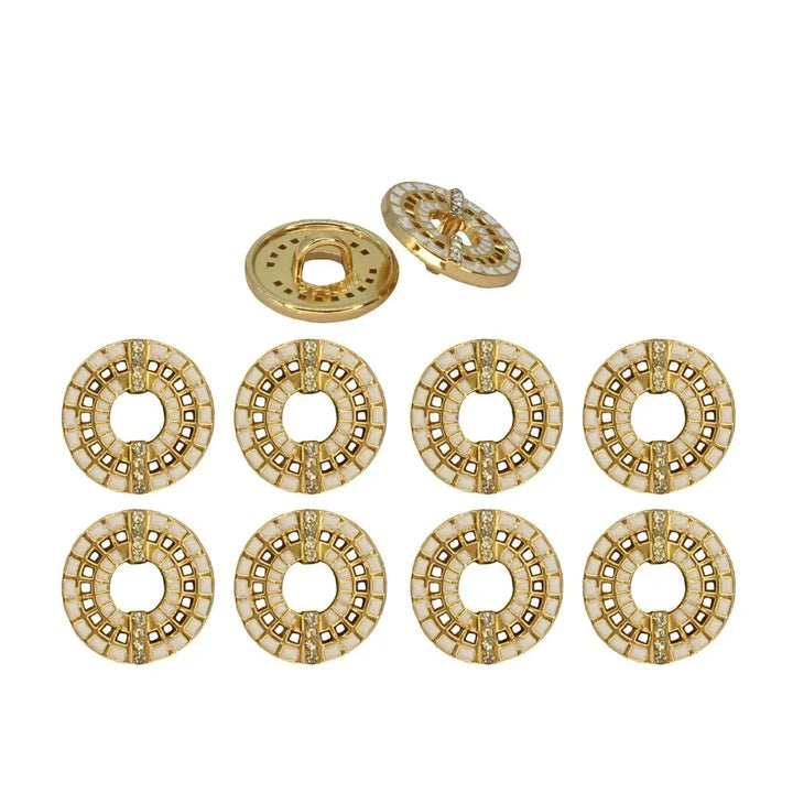 Decorative Gold Laser Cut Button | 12mm(20L) & 15mm(24L)