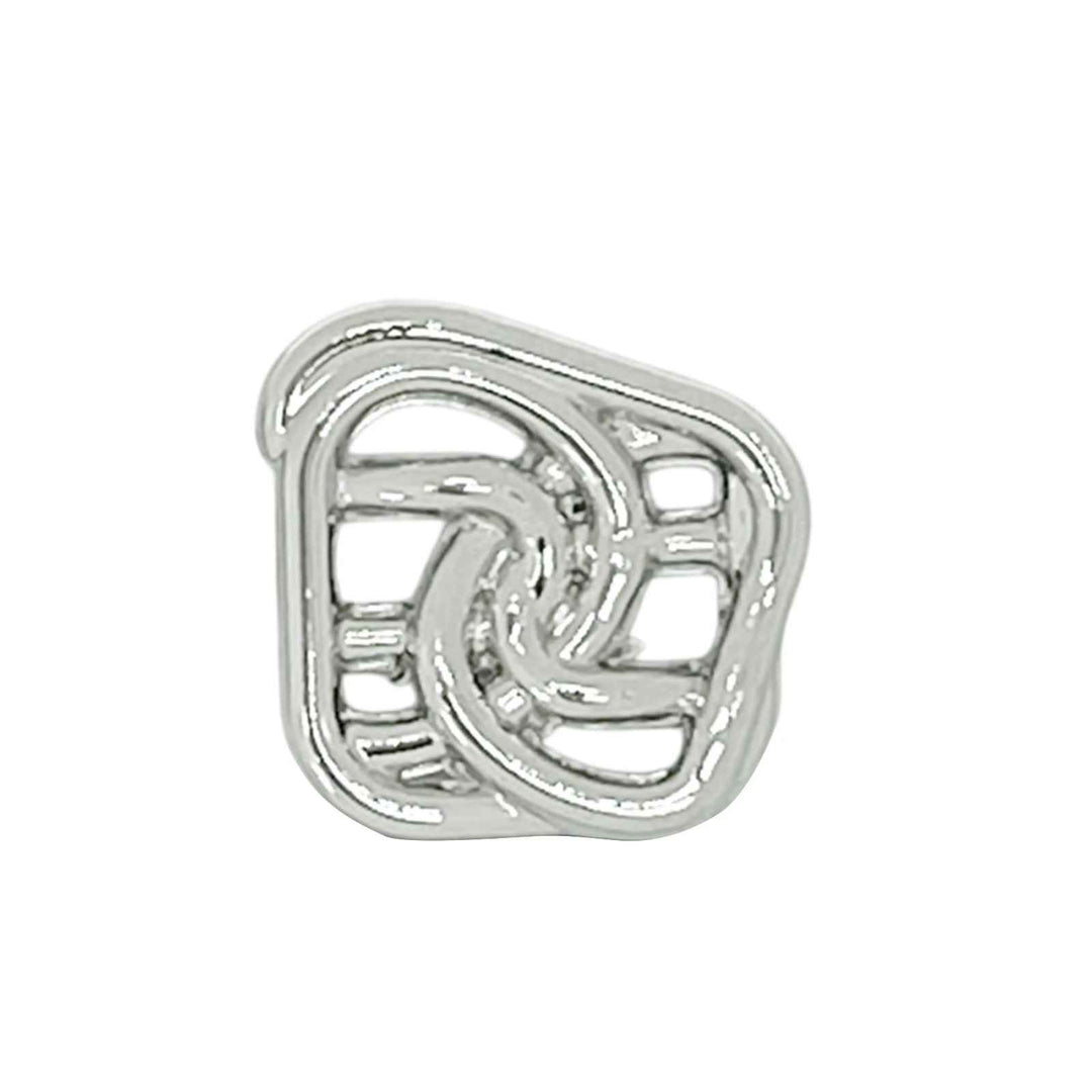 Interwoven Loop Metal Button | 11mm (18L) & 15mm (24L)