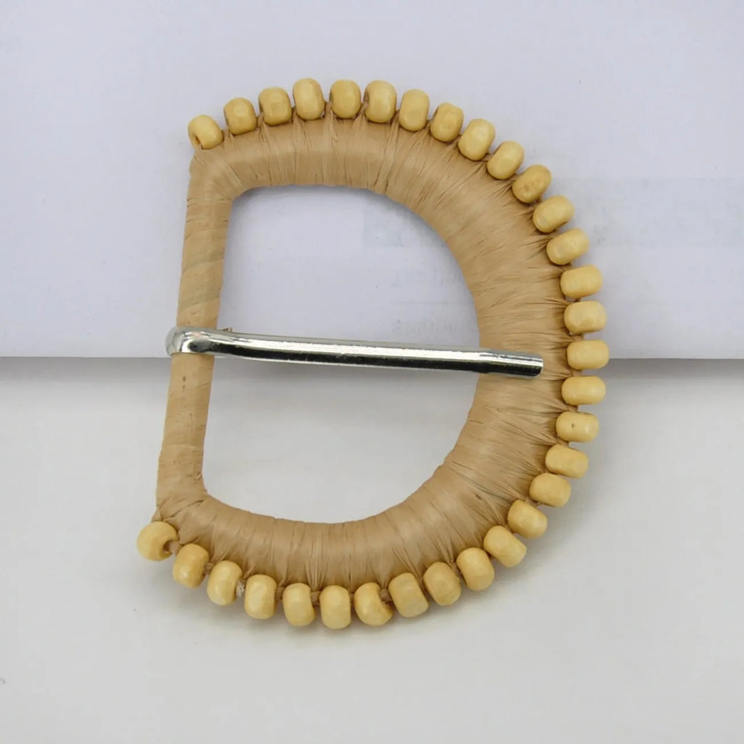 D-Shaped Designer Raffia Buckle | 2.7 inches & 2.9 inches