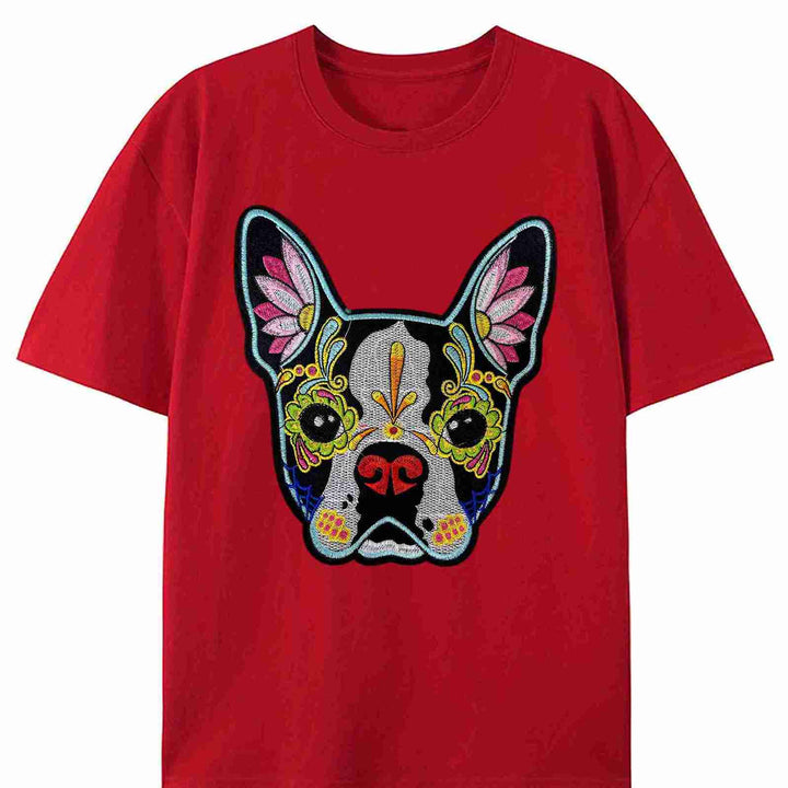 Sugar Skull Dog Embroidery
