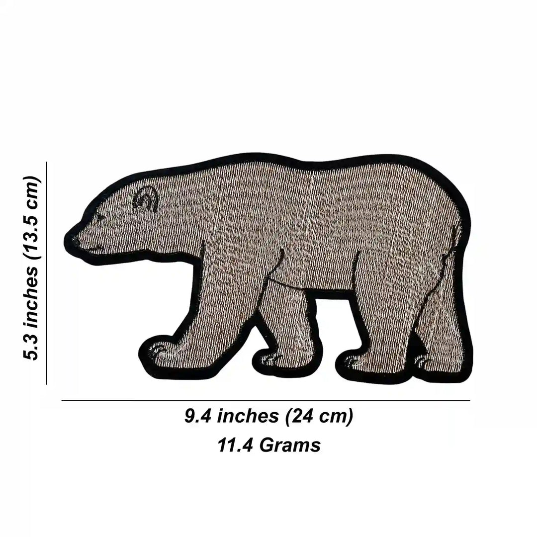 Silver Polar Bear Embroidery