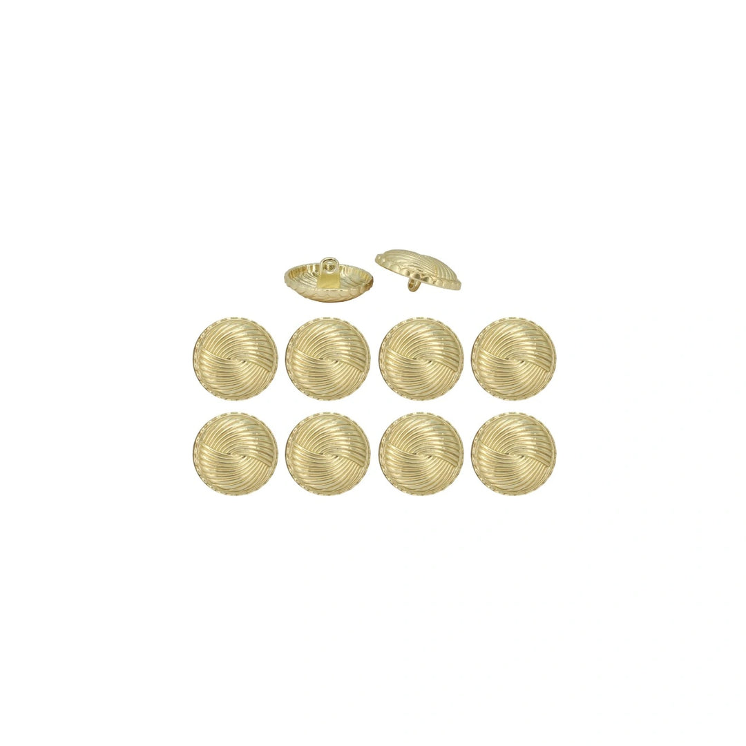 Swirled Gold Metal Buttons | 19mm(30L), 21mm(32L) & 23mm(36L)