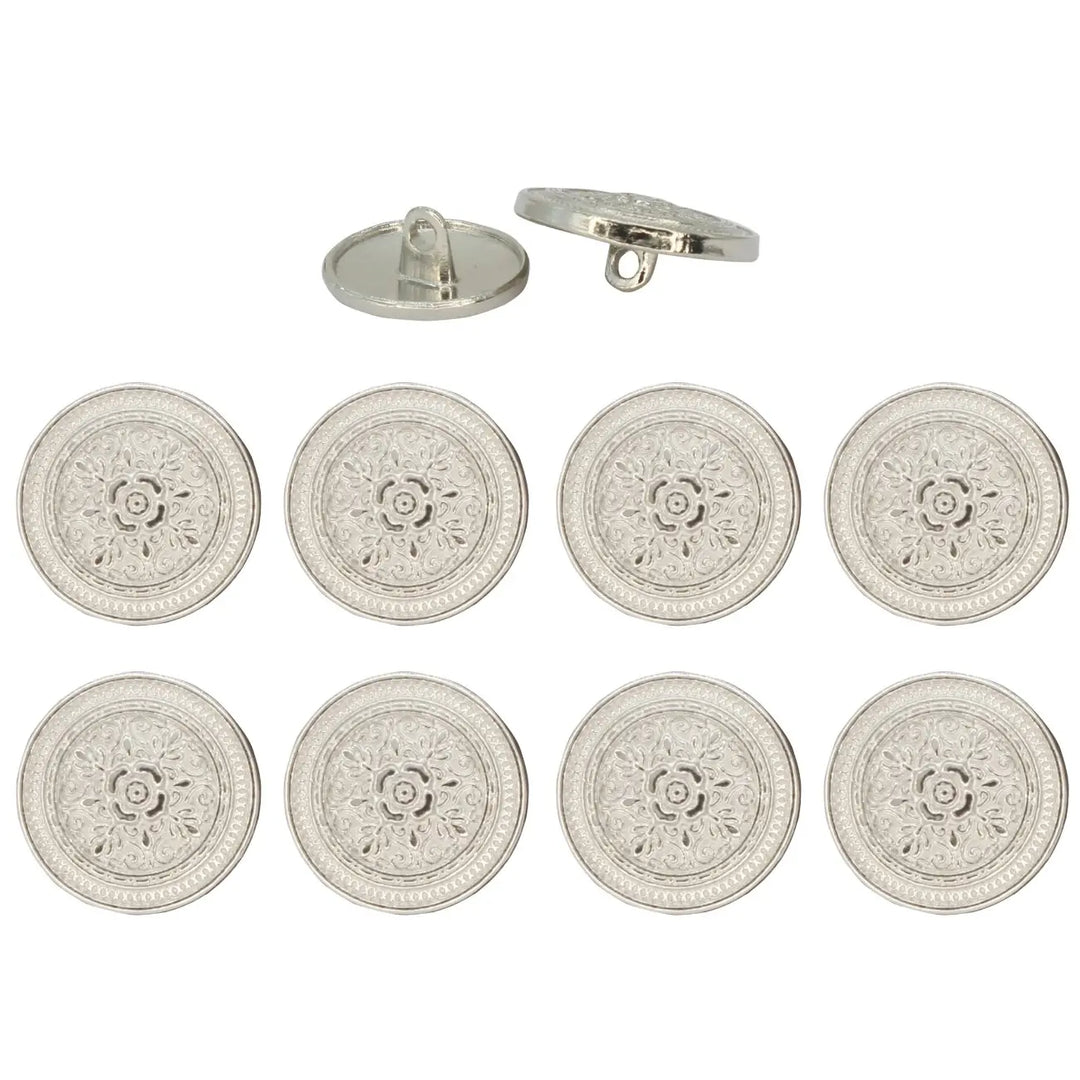Metal And Button Inset Elegant Design Metal Buttons | 18mm (28L) & 21mm (34L) – Ani Accessories