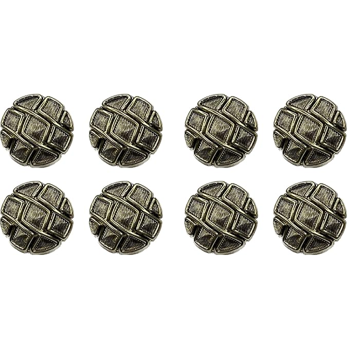 Metallic Maze Design Metal Buttons