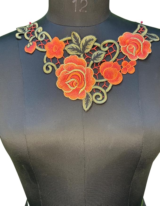 Elegant Roses Floral Neckline