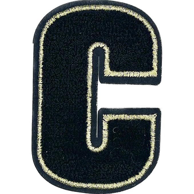 Letter C Hot fix Or Sew Patch