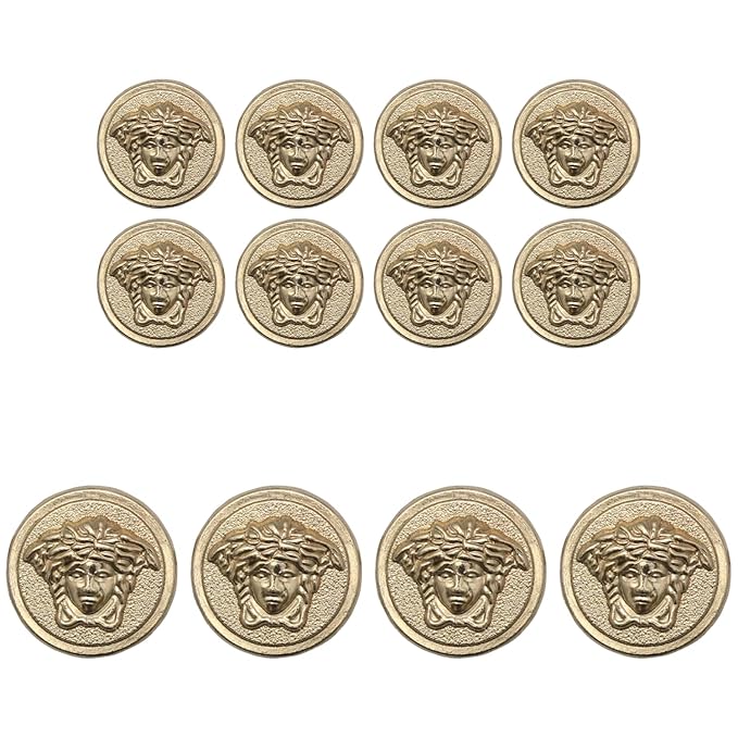 Medusa Metal Shank Buttons(8 Small + 4 Big)