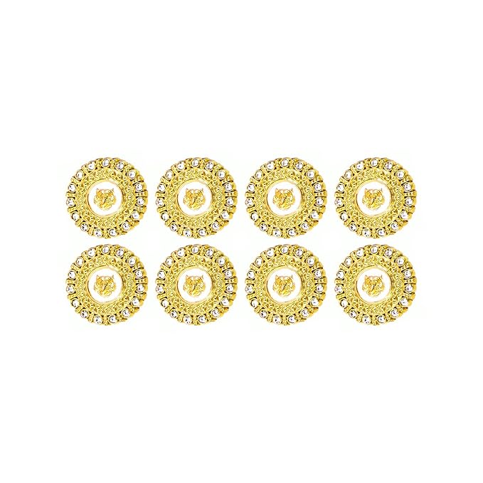 Diamond-Encrusted Lion Metal Buttons