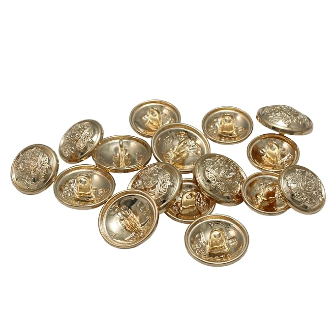 Shiny Gold Metal Buttons(6 Big + 6 Small)